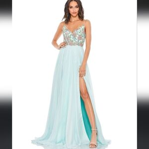 Mac Duggal Long Embellished Dress, Size 8